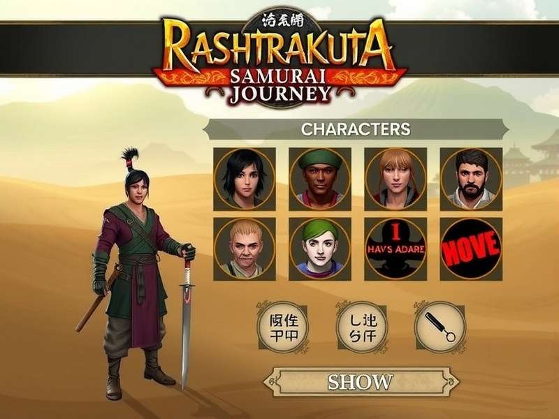 Rashtrakuta Samurai Journey Character Selection